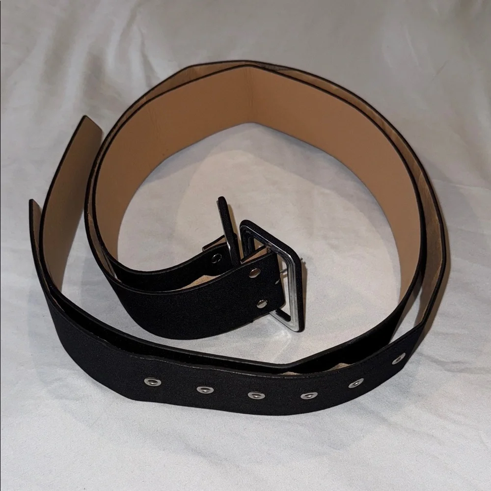 Black Leather Men's Belt